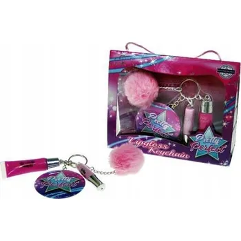 Sada Přívěsek Na Klíče: bambule, rtěnka 2ks, lesk na rty...