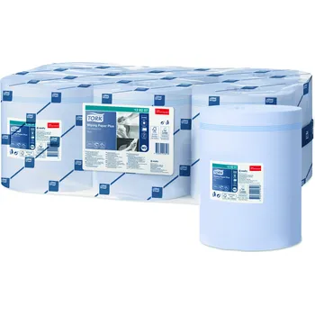 Utěrka Tork papírová utěrka Plus, role, modrá, M2, 128207