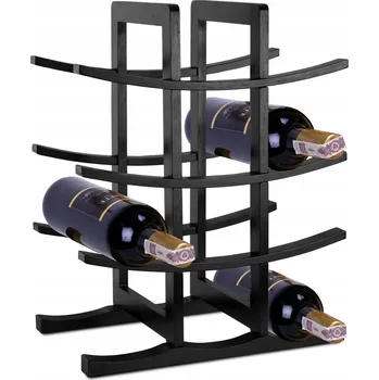 Stojan na víno STOJAN NA VÍNO LAHVE ALKOHOLU REGÁL POLICE BAMBUS