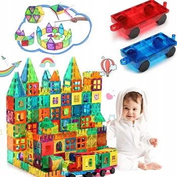 ostatní stavebnice Stavebnice Stavební Kostky VELKÉ 3D Magnetic Tiles Sada 100 dílů