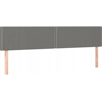 Čelo postele sametové nastavitelné, světle šedé, 200 x 5 x 78/88 cm