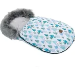 Mamo Tato Zimní fusak Lux s kožešinkou, les, 50 x 100cm - šedý/zelený