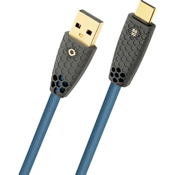 Mobilní telefon Oehlbach USB kabel USB-C ® zástrčka, USB-A zástrčka 1 m petrolejová stínění pletivem, krytí TPE D1C9578