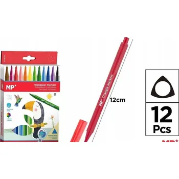 Trojúhelníkové školní Fixy , 12 barev