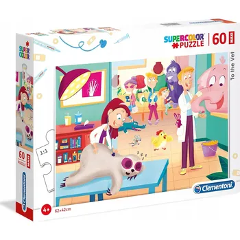Puzzle Puzzle Clementoni 60 dílků Puzzle Supercolor Maxi 60 To the Vet