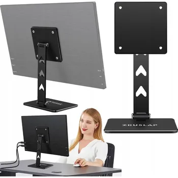 Držák monitoru Stojan pro přenosný monitor, stolní, NASTAVITELNÝ DRŽÁK VESA ZEUSLAP S1