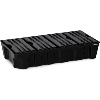 Olejová vana Záchytná vana na malé nádoby z PE recyklátu, objem 30 litrů, s výpustí a odstavnou plochou