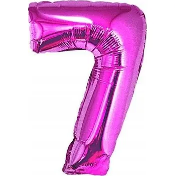 Balónek Fóliový balónek číslice 7 růžový 35cm 1 Ks