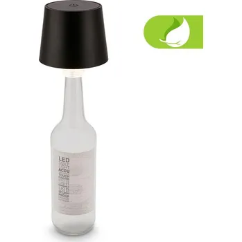 Lampička BRILONER Bota lampička na láhev - 1,8W, 120lm, nabíjecí, LED, stmívatelné, dotykový vypínač, teplá bílá, černá - BRILO BRILO 7709015