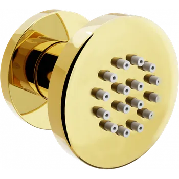 Vodovodní baterie Mexen - podmítková sprchová tryska, kulatá, 50 mm, zlatá, 79361-50