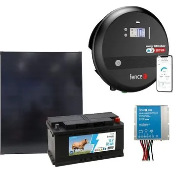 Ohradník Sada solární elektrický LTE ohradník s výkonem 15 J, solární panel 200 W, regulátor a 12V baterie 95 Ah