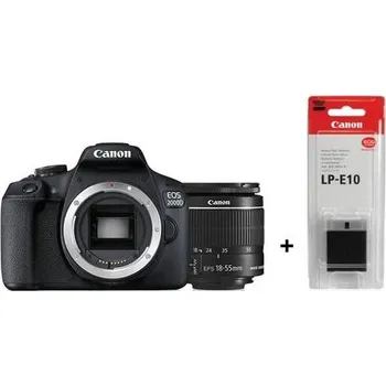 Digitální zrcadlovka Canon EOS 2000D + 18-55 IS II + LP-E10 (2728C010AA) černý
