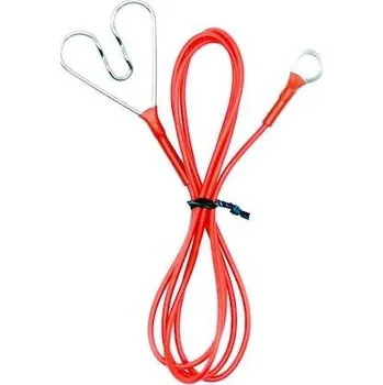 Pro koně Kabel červený připojovací pro elektrický ohradník - 300 cm,