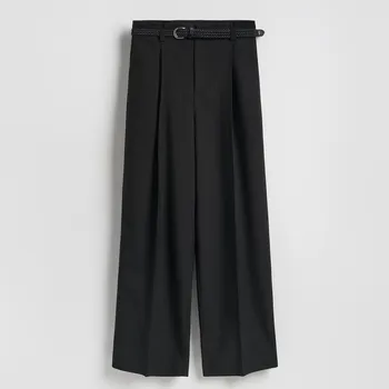 Dámské kalhoty Reserved - Kalhoty s páskem - černý - 506HV-99X - 506HV-99X-S