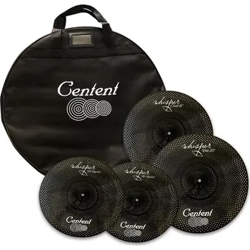Bicí nástroj Centent Black Silent Cymbal Set 14", 16", 18", 20", Bag