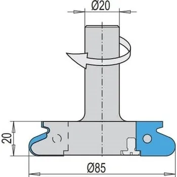 Fréza Profilový nůž pro frézu na nábytkové úchytky RH+ CNC A22-CNC 1kus