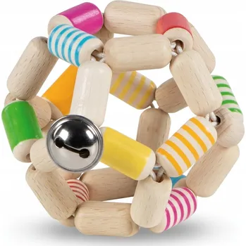 CHRASTÍTKO KOUSÁTKO MÍČEK ELASTICKÝ SE ZVONEČKEM SENZORICKÁ HRAČKA