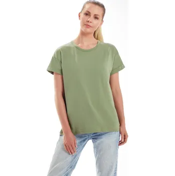 pracovní tričko Mantis Tričko The Boyfriend M193, krátký rukáv, dámské COT700193v5202-soft olive M Olivová světlá