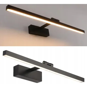 Nástěnné svítidlo LED koupelnové nástěnné svítidlo černé nad zrcadlo 18W 60cm Teplá bílá IP44