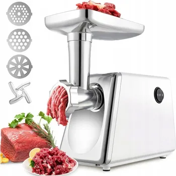 Kuchyňský mlýnek Elektrický mlýnek na maso a kráječ zeleniny 800 W stříbrný
