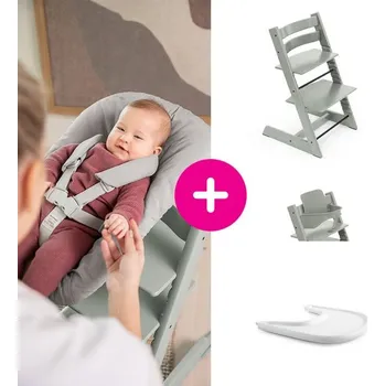 Jídelní židlička STOKKE® Tripp Trapp® + Baby set + pult zvýhodněná sada - Glacier Green