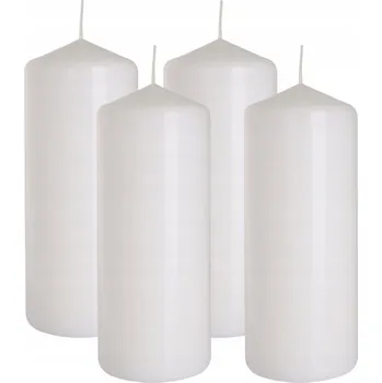 Svíčka SADA 4 STOLNÍCH SVÍČEK VÁLEC KLASICKÁ SVÍČKA 15 cm 48 h