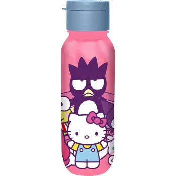 Láhev Lahev Na Pití Láhev HELLO KITTY 500ml s kamarády – lehká a barevná, BPA FREE