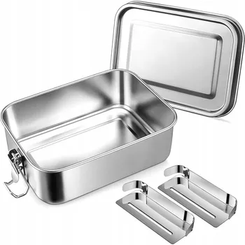 Svačinový box KRABIČKA NA LUNCH Z NEREZOVÉ OCELI, OBĚDOVÝ BOX, SNÍDAŇOVÁ KRABIČKA 850 ML