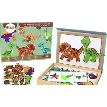 Puzzle Vzdělávací Sada Magnetických Puzzle s Motivem Dinosaurů