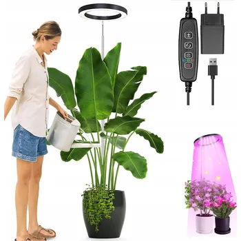 Osvětlení pro růst rostliny LED LAMPA PRO RŮST ROSTLIN USB s časovačem a stmíváním - pro pěstování