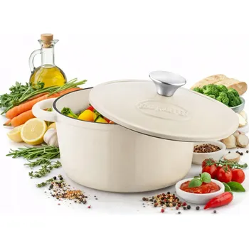 Hrnec HUSÍK Litinový INDUKCE Pekáč Červený Oválný Retro Konighoffer 2,8L