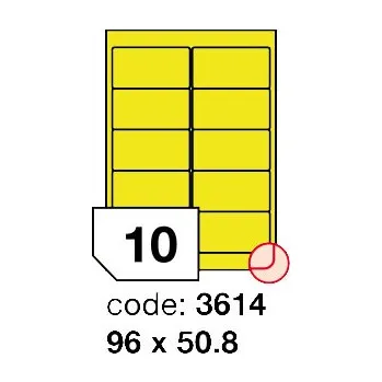 Samolepící etiketa Samolepící etikety Rayfilm Office 96x50,8 mm 100 archů, matně žlutá, R0121.3614