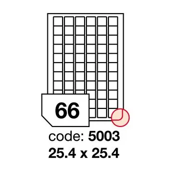 Kancelář Samolepící snímatelné etikety Rayfilm Office 25,4x25,4 mm 100 archů R0102.5003
