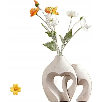 Váza VYSOKÁ DVOUDÍLNÁ KERAMICKÁ VÁZA S OTVOREM NA PAMPASOVOU TRÁVU