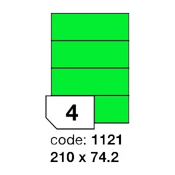 Samolepící etiketa Samolepící etikety Rayfilm Office 210x74,2 mm 100 archů, matně zelená, R0120.1121