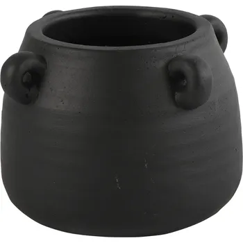 Květináč Černý cementový květináč CELTIC Velikost: S