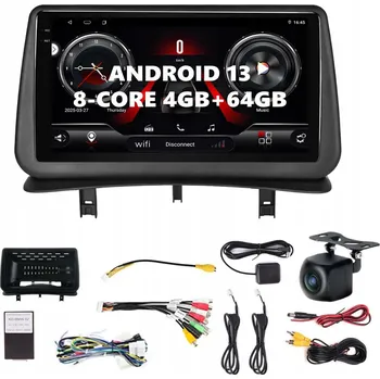 Mobilní telefon ANDROID 13 RÁDIO PRO RENAULT CLIO 3 (2005-2014) S CARPLAY A ANDROID AUTO, SIM, 4GB/64GB