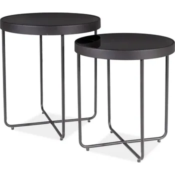 Konferenční stolek Konferenční stolky DAJAN (2 ks) dub/černá