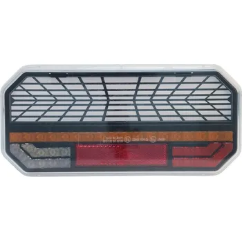 Zadní světlomet Světlo zadní sdružené LED pravé 12/24V neonové s dynamickým blinkrem 235x110x32mm