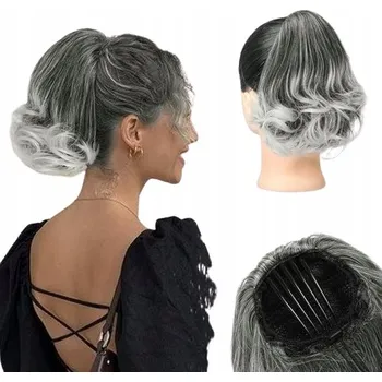 Sponka do vlasů Umělý culík s hřebínkem – BARSDAR 9'' Vlnitý culík