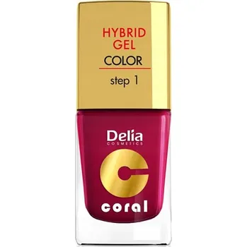 Přípravek na nehty Hybridní lak barevný lak Delia Cosmetics Odstíny červené a růžové Růžová