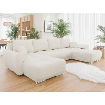 Sedací souprava Mirjan_zondo Rohová sedací souprava Bordie U (bílá)