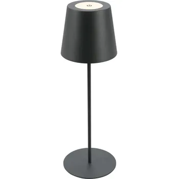 Lampička BRILONER Kiki stolní lampička bezdrátová, dotykový vypínač, nastavitelná výška, stmívatelné, nabíjecí, antracit - BRILO BRILO 7508015