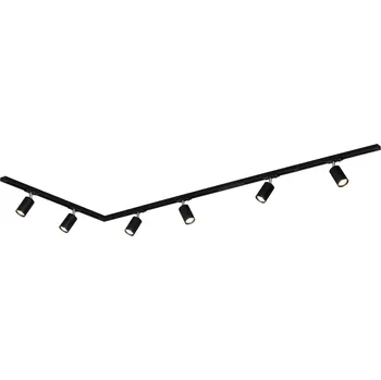 Bodové svítidlo BRILONER Lištový systém sada 225 cm do L - 3x 230V lišta 1-fázová, 6x spot GU10, černá - BRILO BRILO 8010065