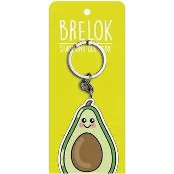 PŘÍVĚSEK NA KLÍČE AVOKÁDO ZELENO-HNĚDÁ