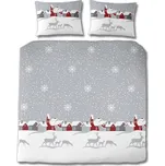 Florella Flanelové povlečení Town Grey Rozměr: 2ks 70x90 + 200x220 cm 209184554