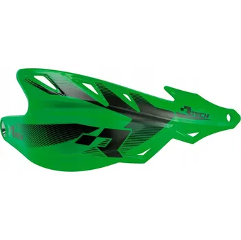 RACETECH (RTECH) CHRÁNIČE RUKOU (HANDBARY) RAPTOR ZELENÉ (S UPEVŇOVACÍ SADOU)