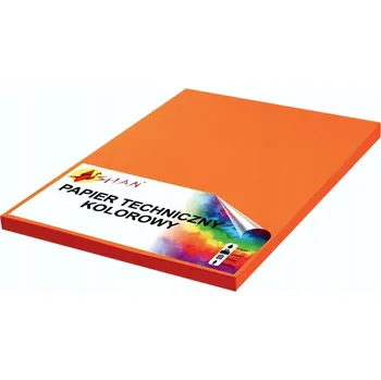 Kancelářský papír Technický papír A4 240g oranžový v3, 50 listů