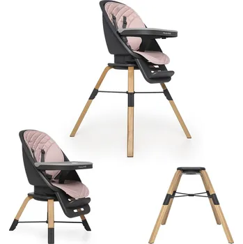 Jídelní židlička "Muuvo Krzesełko Choc 2 | Powder Pink" se přeloží jako "Muuvo Židlička Choc 2 | Pudrově růžová".