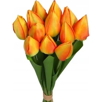 umělá květina TULIPÁNY KYTICE TULIPÁNŮ UMĚLÉ KVĚTY GUMOVÉ 35 CM 12 GAL